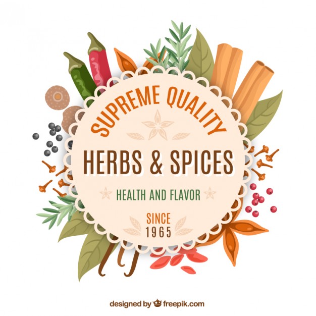 626x626 Spices Shop Emblem Vector Free Download