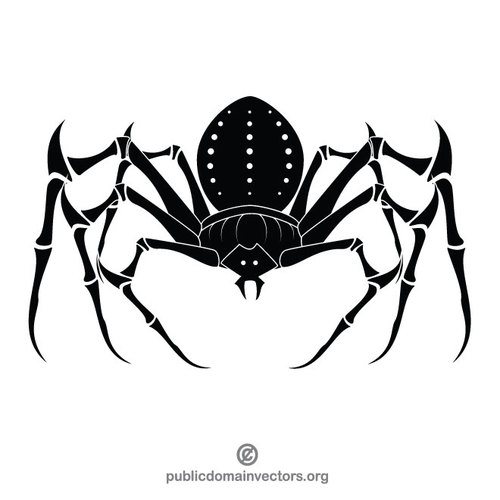 500x500 Spider Silhouette Vector Clip Art