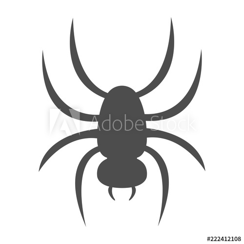500x500 Spider Silhouette Vector