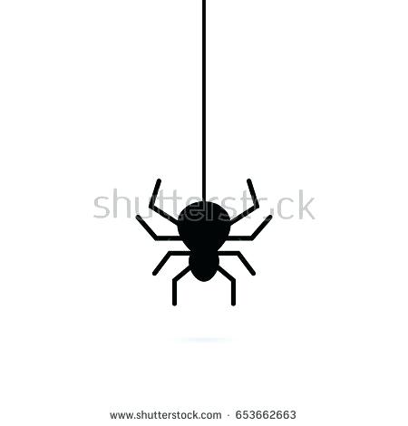 450x470 Hanging Spider Silhouette