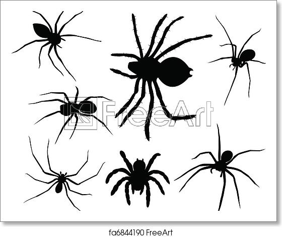 Spider Silhouette Vector at Vectorified.com | Collection of Spider ...