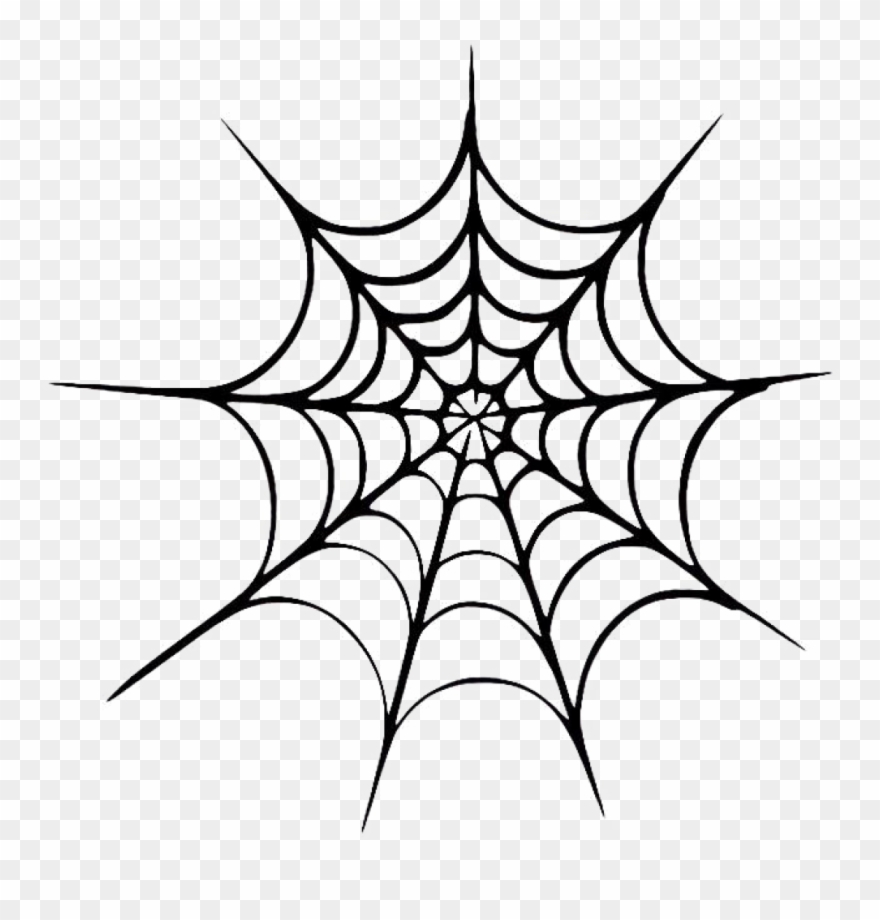 880x920 Halloween Spider Web Vector Free Transparent Image