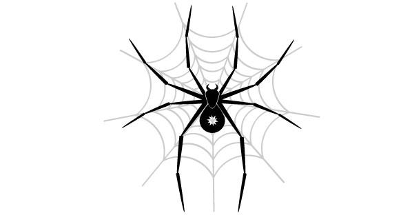 598x312 Spider Web Vector Art