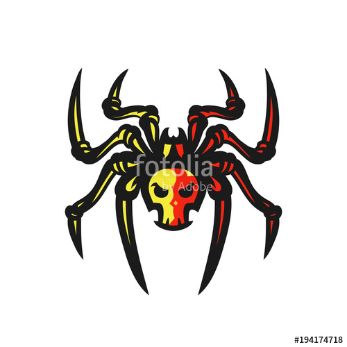 500x500 Spider Vector Logo Illustration Stock Image And Royalty Free