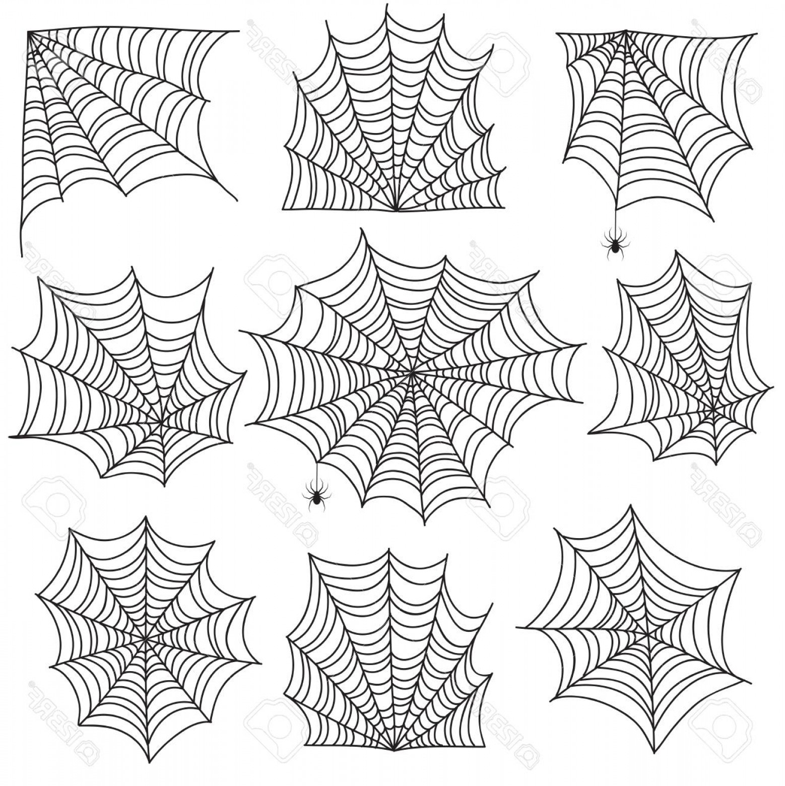 1558x1560 Photostock Vector Spiderweb Spooky Cobweb And Web Corners