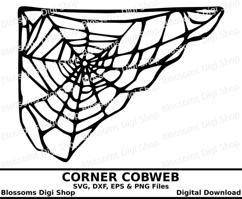 794x653 Corner Cobweb Digital Download Halloween Etsy