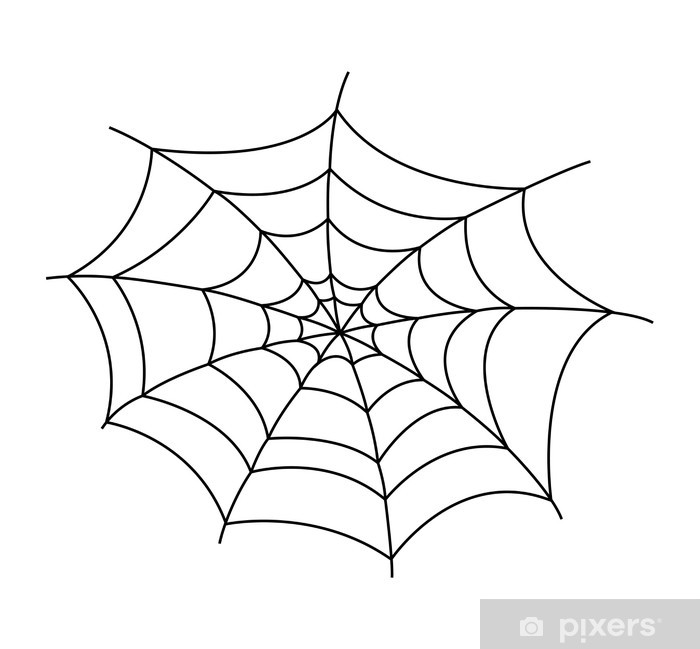 Spider Web Vector Illustration Wall Mural 700x649 Spider Web Vector Illustration Wall Mural