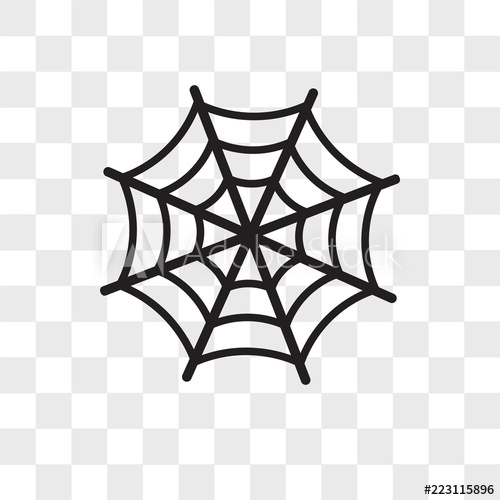 Spider Web Vector Icon Isolated On Transparent Background, Spider 500x500 Spider Web Vector Icon Isolated On Transparent Background, Spider