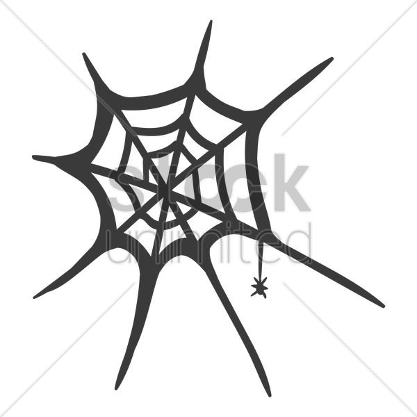 600x600 Spider Web Vector Image