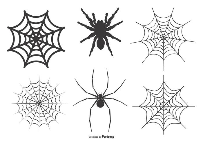 700x490 Spiders And Webs Vector Set