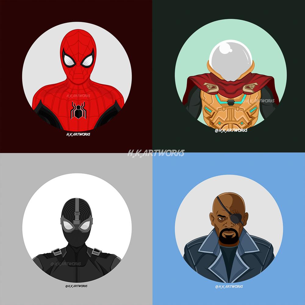 1000x1000 Spiderman Far From Home Vector Arts Marvelstudios