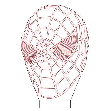 Spiderman Mask Illusion Lamp Plan Vector For Cnc 450x450 Spiderman Mask Illusion Lamp Plan Vector For Cnc