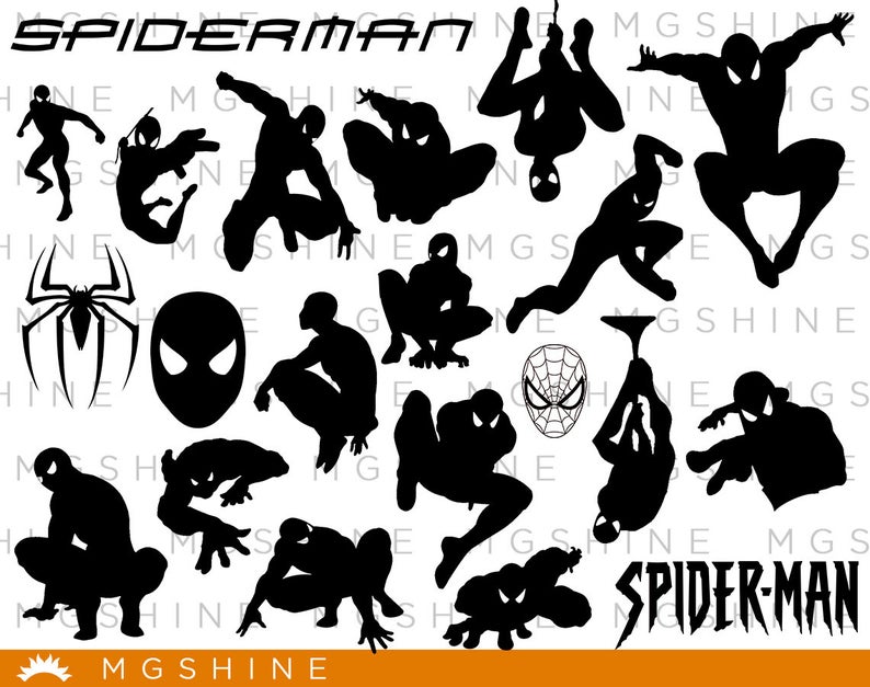 Spiderman Silhouette Vector at Vectorified.com | Collection of ...