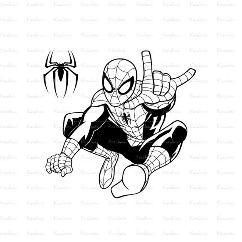 Spiderman Silhouette Vector at Vectorified.com | Collection of ...