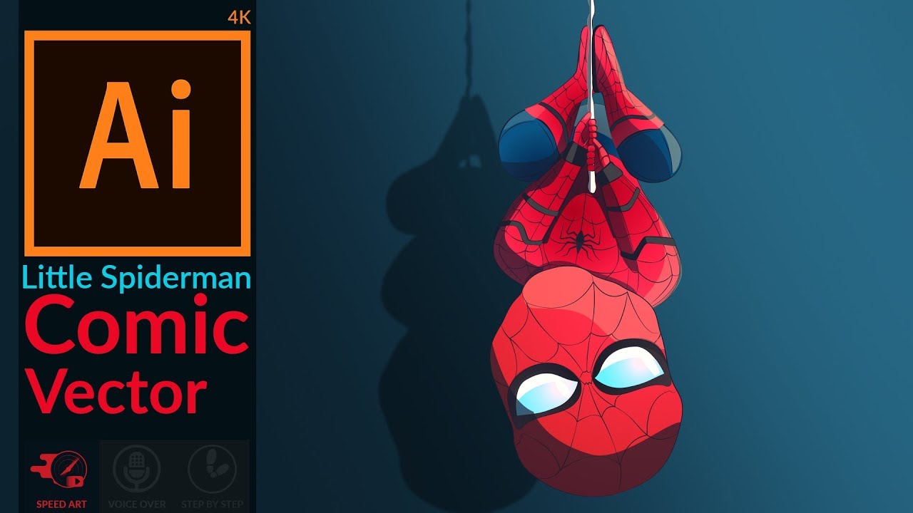 Speed Art Vector Cartoon Spider Man In Adobe Illustrator Cc 1280x720 Speed Art Vector Cartoon Spider Man In Adobe Illustrator Cc