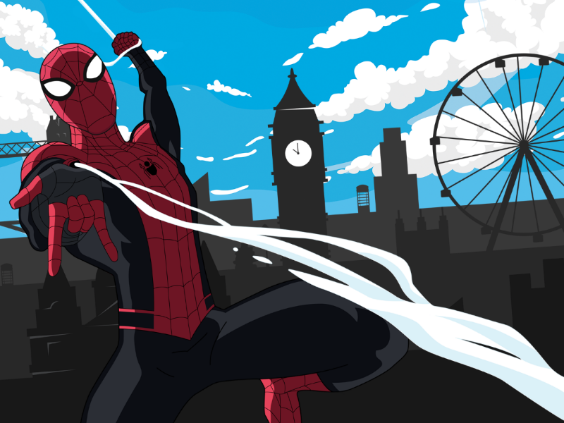 Spider Man Far From Home Vector Art 800x600 Spider Man Far From Home Vector Art