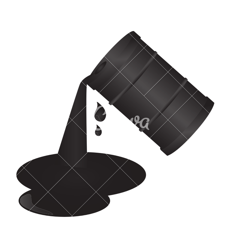 800x800 Oil Barrel Spill Vector