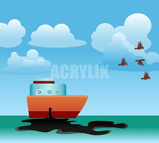 540x488 Oil Spill Vector