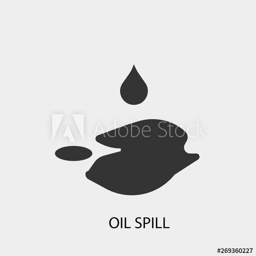 500x500 Oil Spill Vector Icon Illustration Sign