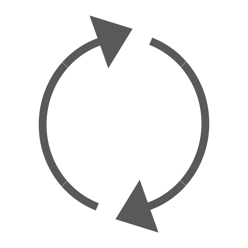 1000x1000 Reload Glyph Icon, Rotation And Spin, Arrow Refresh Sign, Vector
