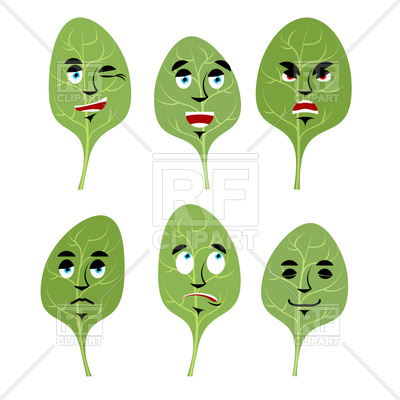 400x400 Emotions Spinach Vector Image Of Plants And Animals Popaukropa