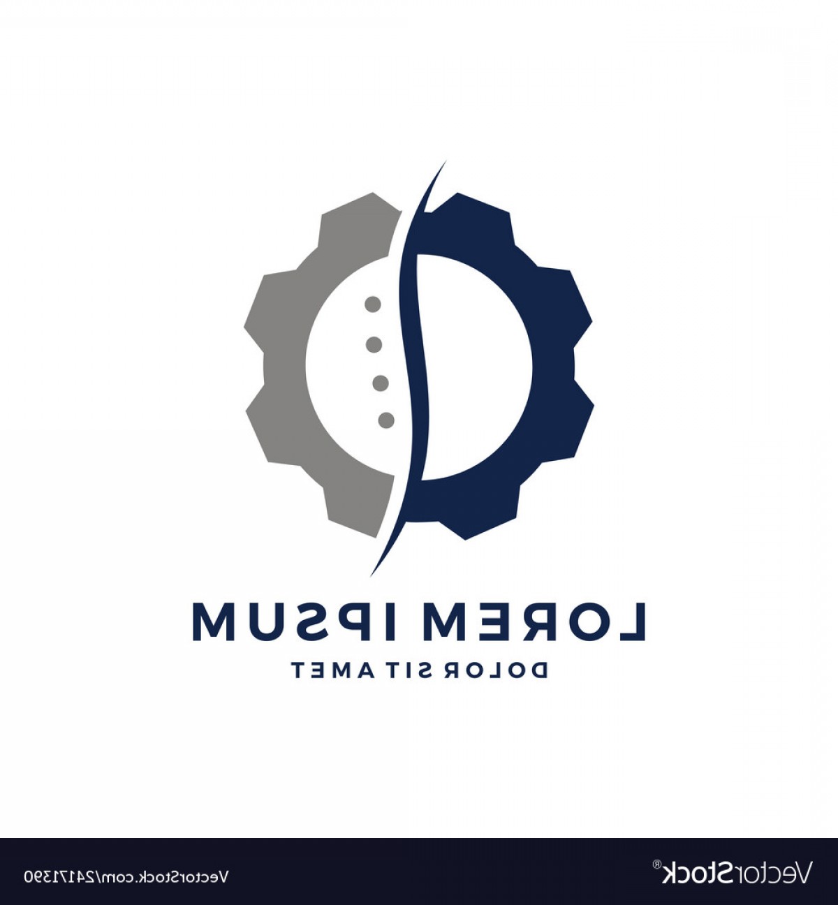 Logo back. Позвоночник шестеренки.