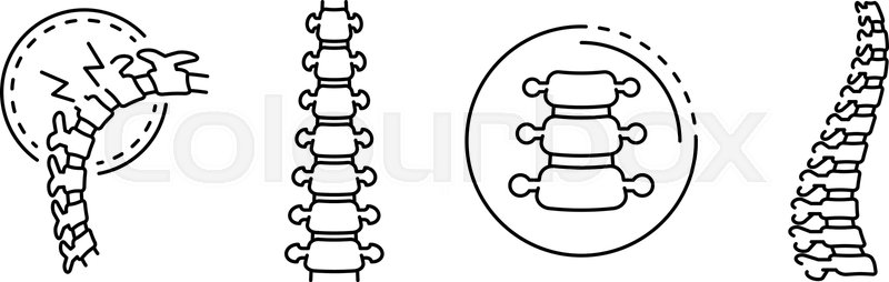 Spine Icon Set Outline Set Of Spine Stock Vector Colourbox 800x254 Spine Icon Set Outline Set Of Spine Stock Vector Colourbox