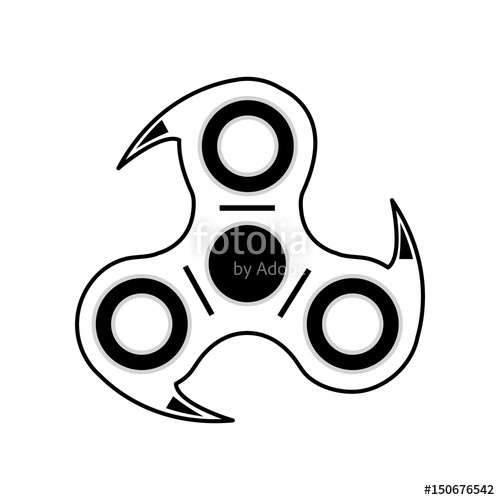 500x500 Fidget Hand Spinner Vector White Backround Stock Image