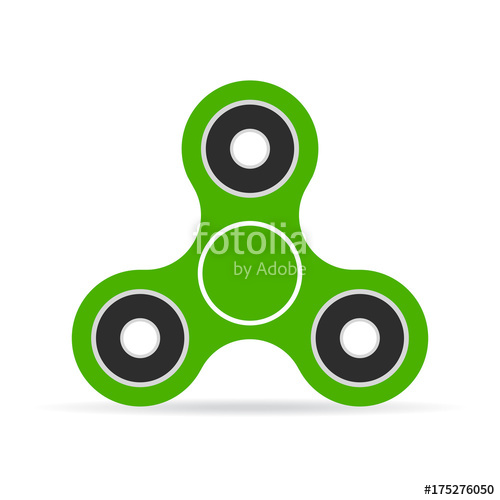 500x500 Green Fidget Spinner Vector Icon Stock Image And Royalty Free
