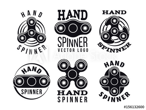 500x375 Hand Spinner Vector Logo And Labels Fidget Spinners Emblems