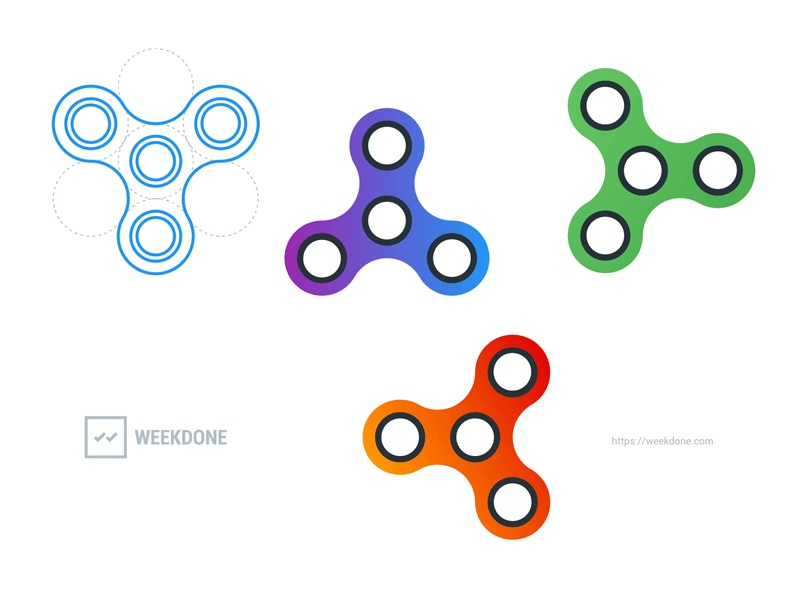 800x600 Fidget Spinner Vector Freebie