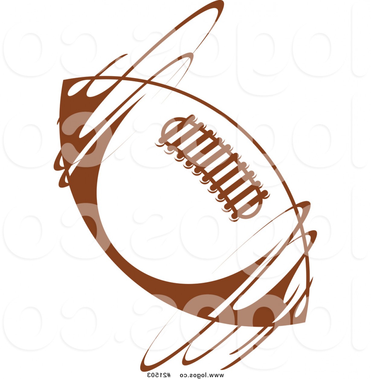 1228x1252 Royalty Free Vector Logo Of A Brown American Football Spinning