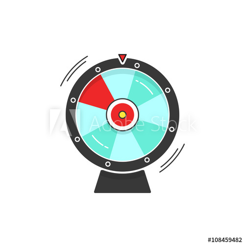 500x500 Wheel Of Fortune Spinning Vector Icon Illustration Isolated