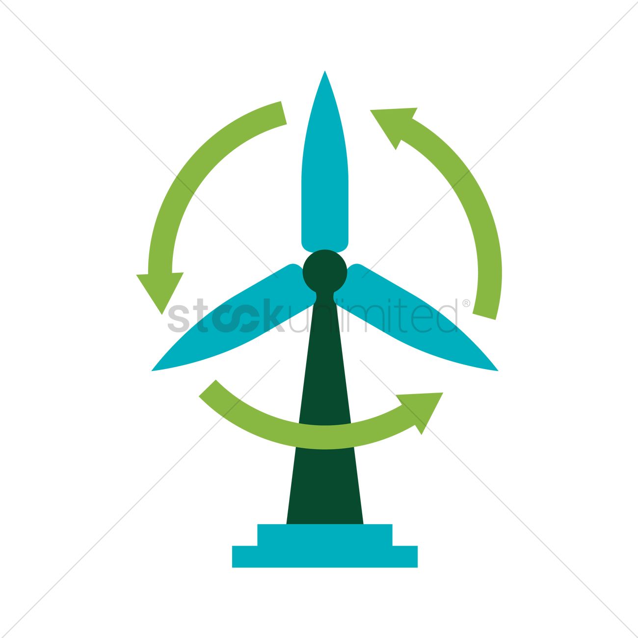 1300x1300 Windmill Propellers Spinning Vector Image