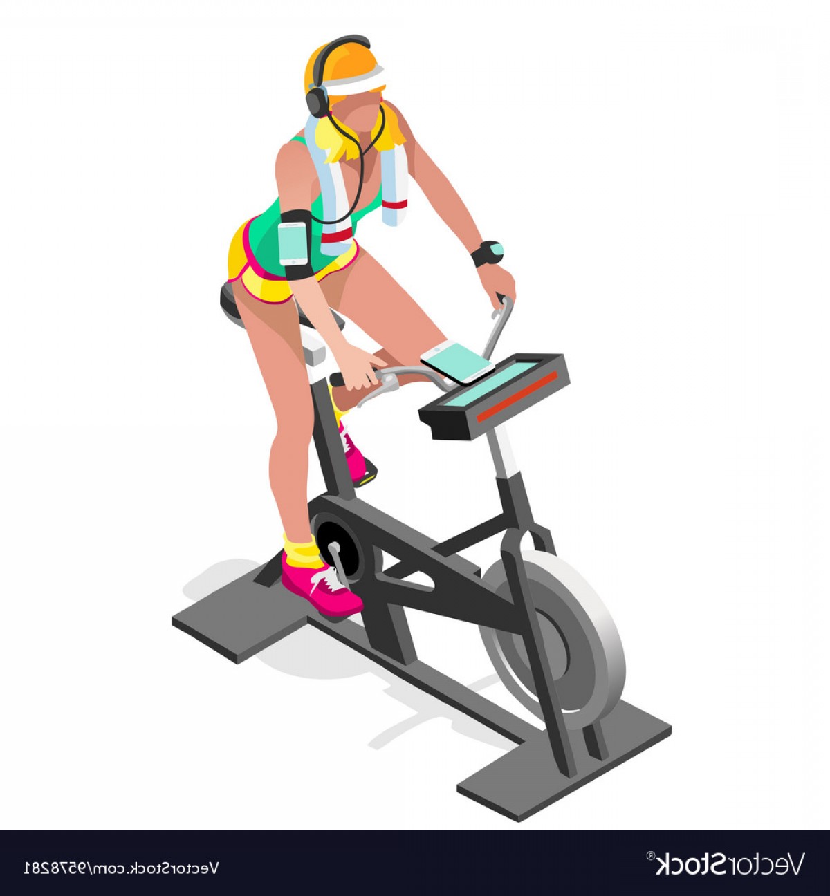 1200x1296 Cycling Class Vectors Studiogrfx