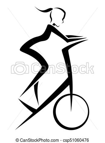 347x470 Female Spinning Silhouette Of Female Rider In A Spinning