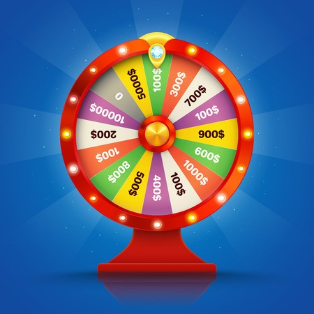 Realistic Retro Spinning Wheel Of Fortune Or Luck Royalty Free 450x450 Realistic Retro Spinning Wheel Of Fortune Or Luck Royalty Free