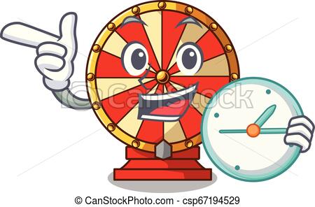 With Clock Spinning Wheel Toy Isolated The Character Vector 450x296 With Clock Spinning Wheel Toy Isolated The Character Vector