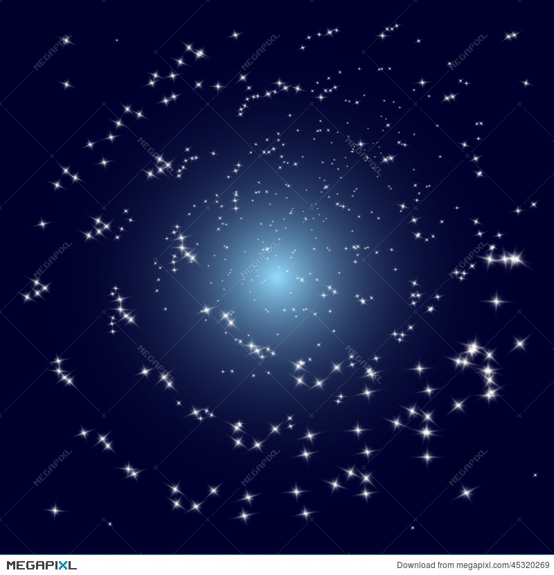 800x830 Vector Stars Spiral Galaxy Illustration
