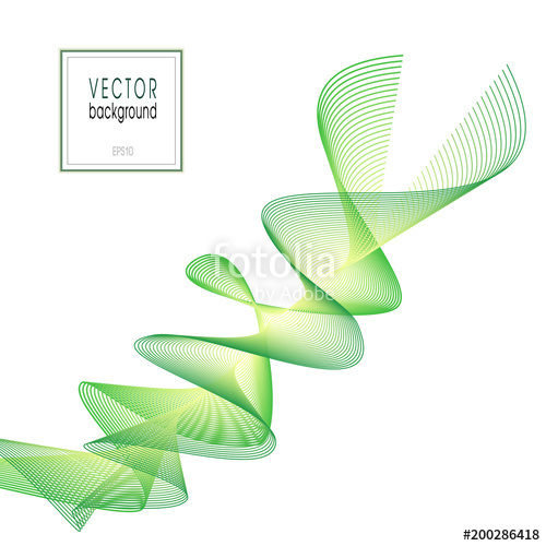 500x500 Abstract Spiral Line Art Wave Vector Green And Yellow Wavy