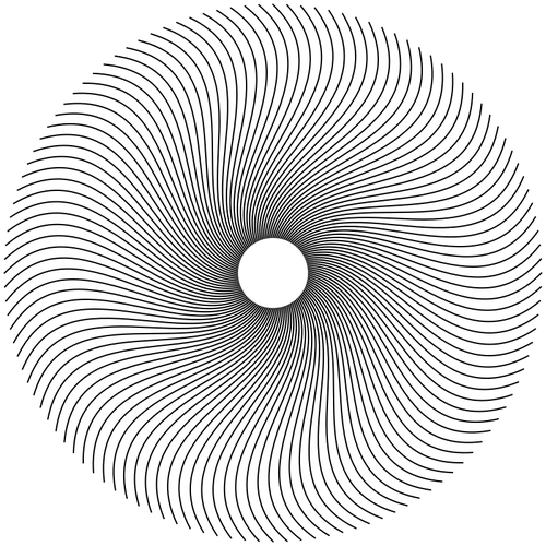500x500 Spiral Line Circle Vector Drawing