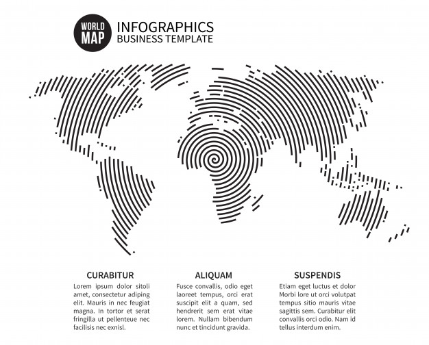 626x504 Earth World Map Of Spiral Line Vector Premium Download