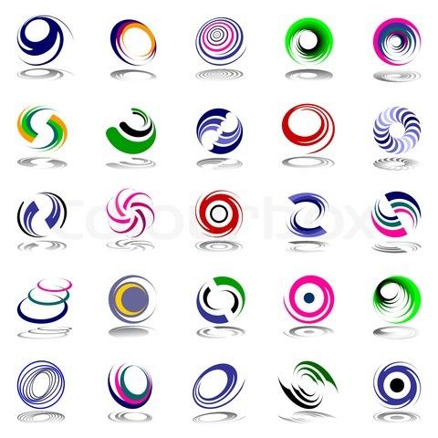 480x480 Vector Of 'spiral Movement And Rotation Design Elements ' Logo