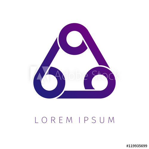 500x500 Abstract Triangle Spiral Logo Vector Design Icon Design Shape