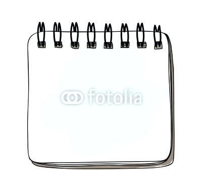 400x384 Blank Spiral Notebook Template Vector Illustration Stock Image