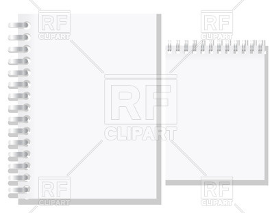 400x311 Blank Spiral Notebook And Notepad Vector Image Of Objects