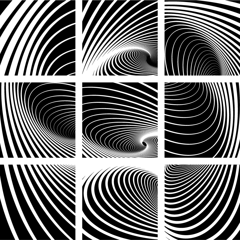 Dynamic Black And White Spiral Pattern 842x843 Dynamic Black And White Spiral Pattern