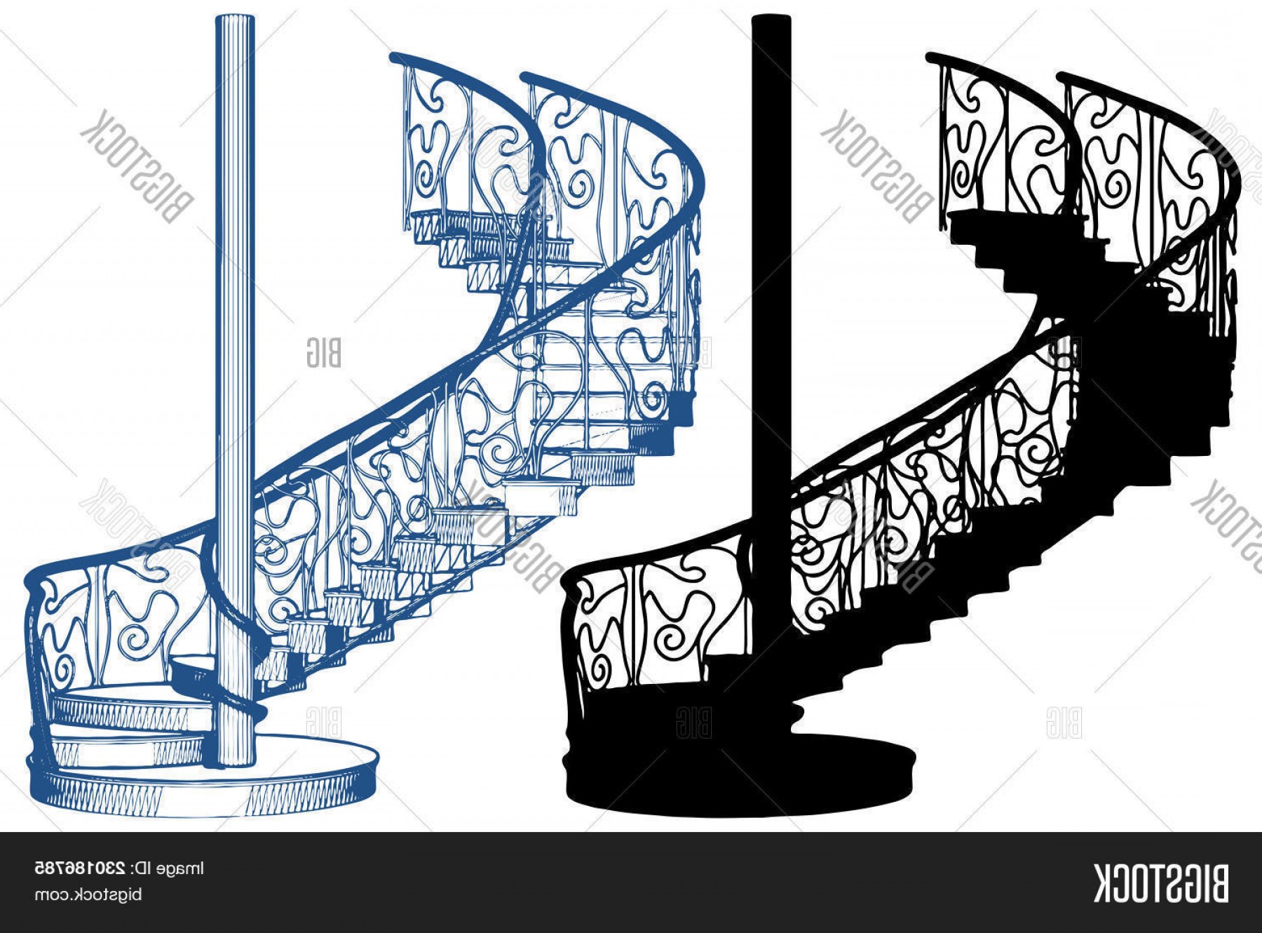 1800x1330 Stock Vector Spiral Staircase Vector Hoodamathrun