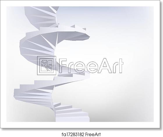 560x470 Free Art Print Of Spiral Staircase Background With White Spiral