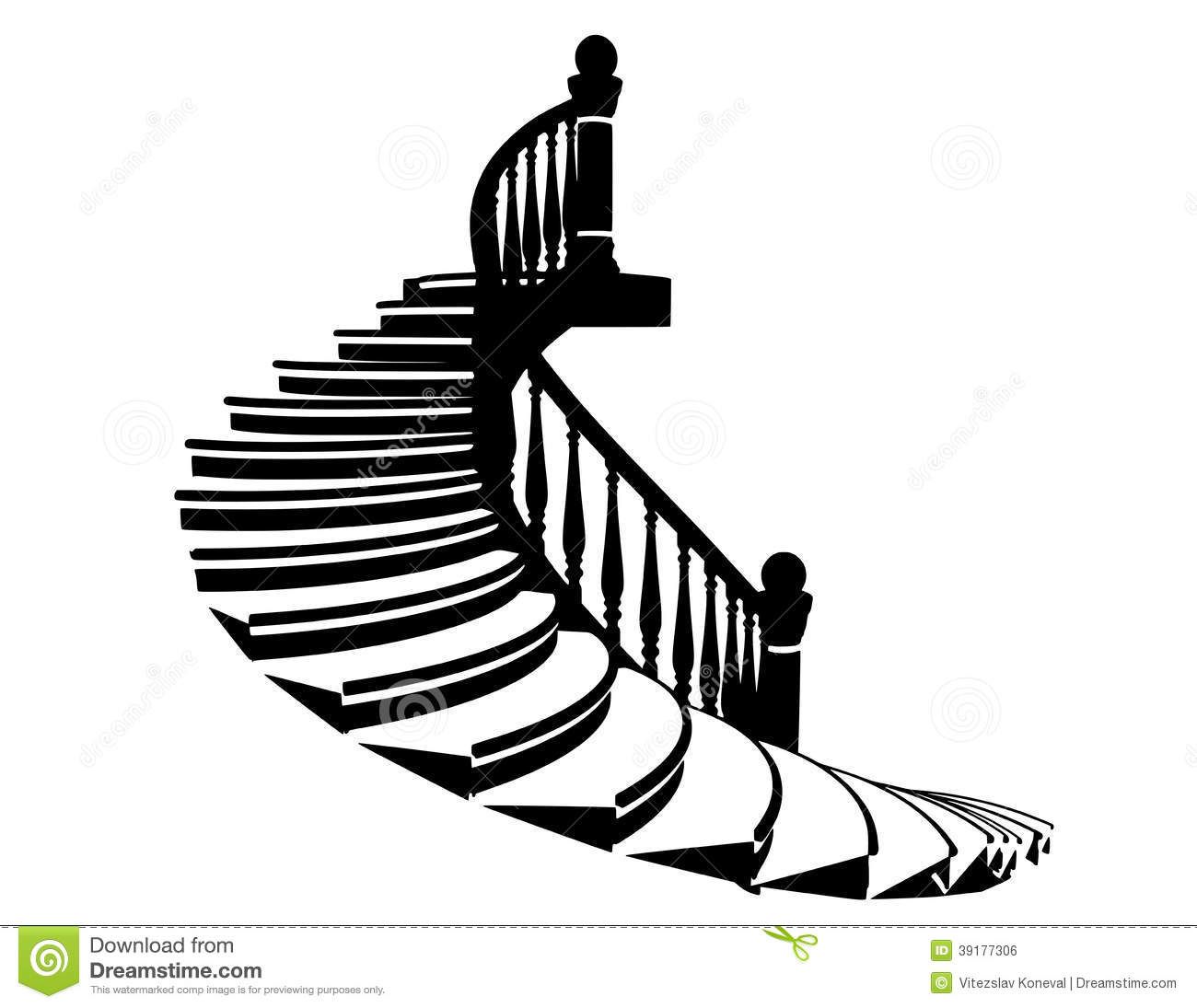 1300x1095 Vector Silhouette Stairs